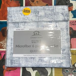 —Linden Home Luxe Microfiber 6 piece QUEEN 🫅👸🏽 Sheet Set FINAL PRICE